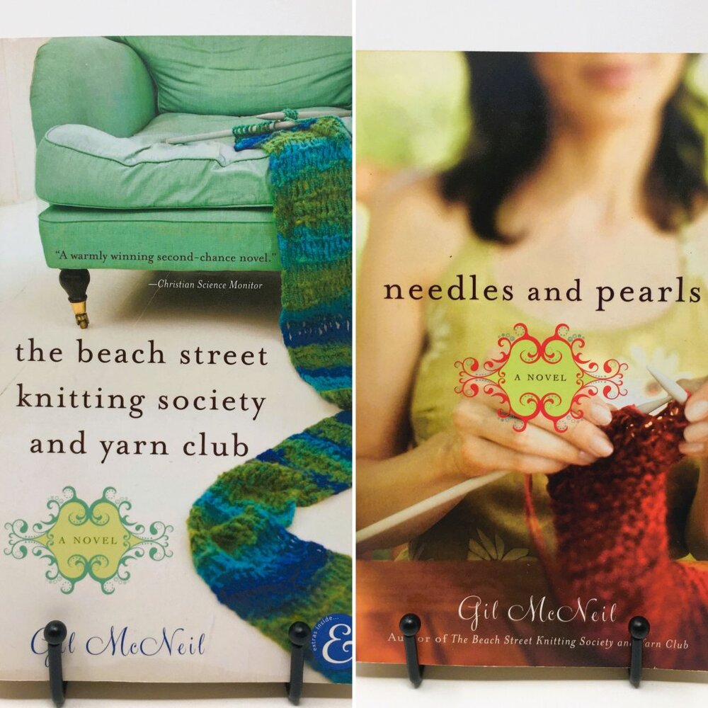 Pair Gil McNeil The Beach Street Knitting/Needles and Pearls Softbound Books